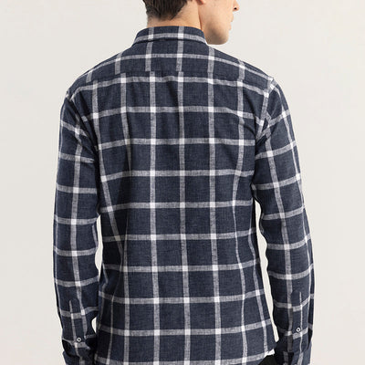 Plazagrid Navy Checks Shirt