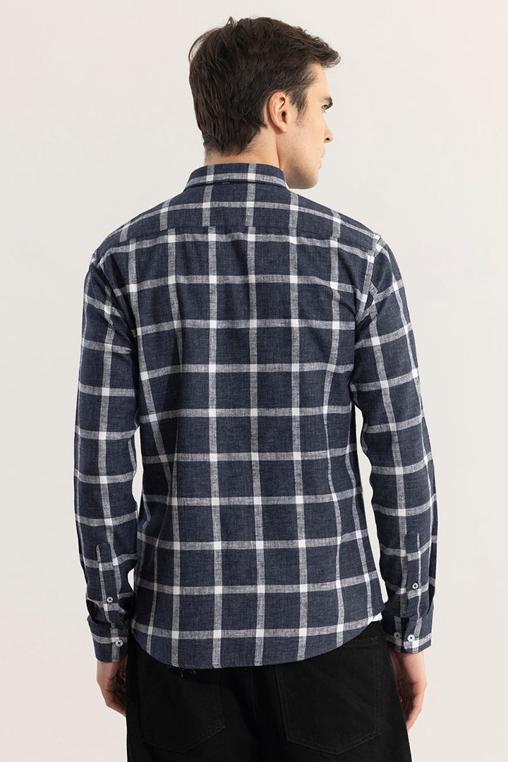 Plazagrid Navy Checks Shirt