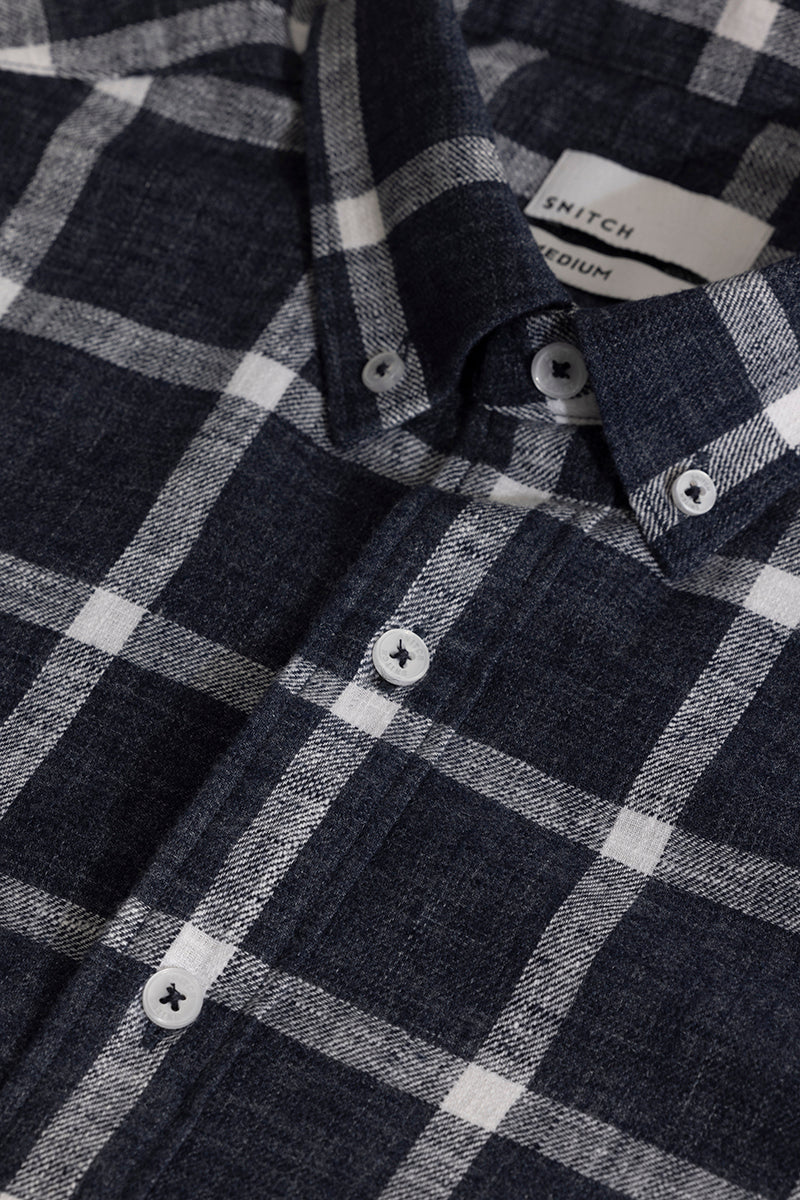 Plazagrid Navy Checks Shirt