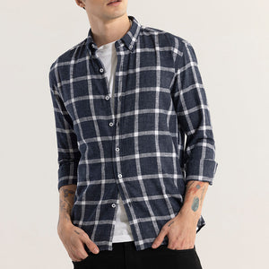Plazagrid Navy Checks Shirt