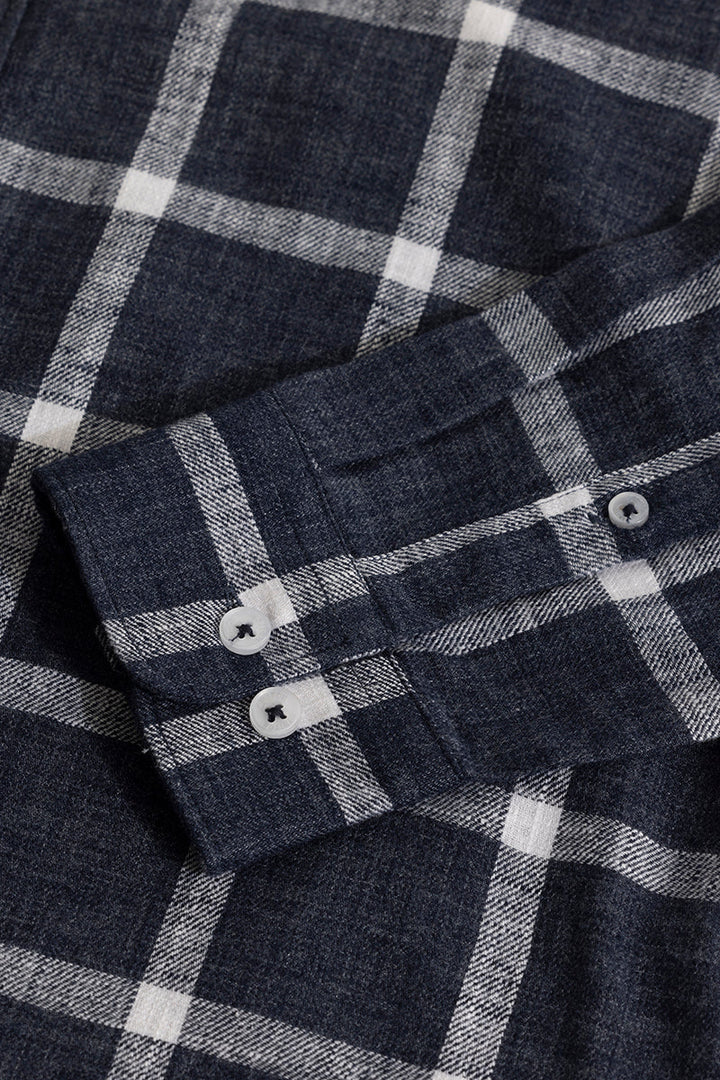 Plazagrid Navy Checks Shirt