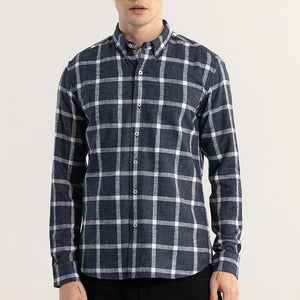 Plazagrid Navy Checks Shirt