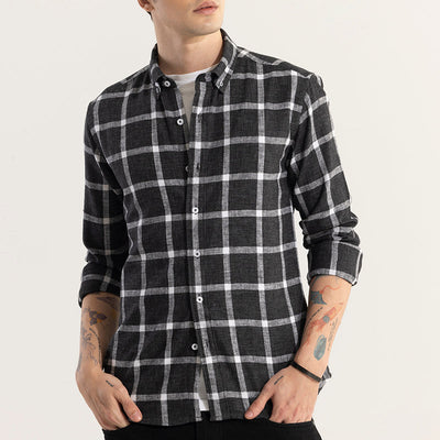 Plazagrid Black Checks Shirt