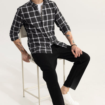 Plazagrid Black Checks Shirt