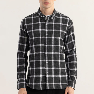 Plazagrid Black Checks Shirt