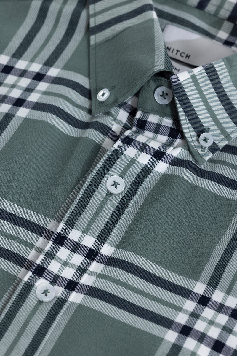 Boldsquare Sage Green Checks Shirt