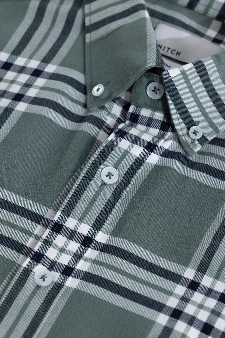 Boldsquare Sage Green Checks Shirt