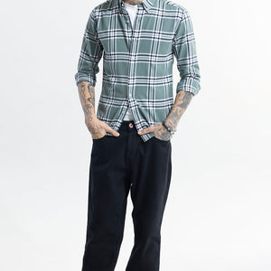 Boldsquare Sage Green Checks Shirt