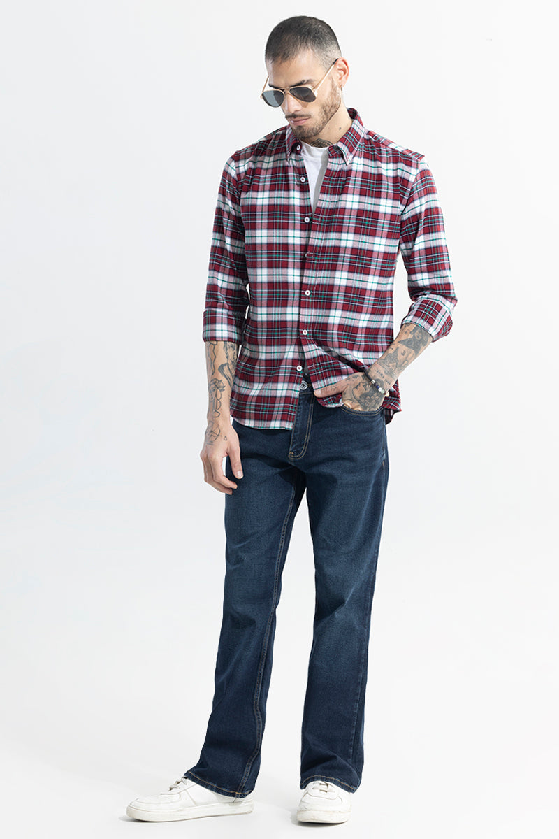 Boldsquare Garnet Red Checks Shirt