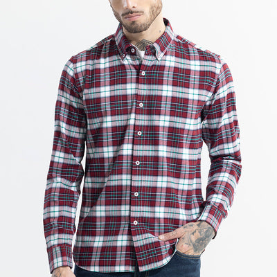 Boldsquare Garnet Red Checks Shirt