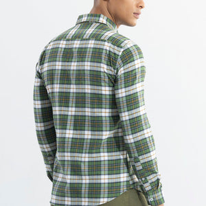 Boldsquare Basil Green Checks Shirt