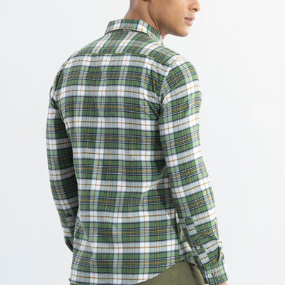 Boldsquare Basil Green Checks Shirt