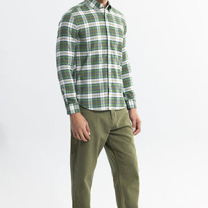 Boldsquare Basil Green Checks Shirt