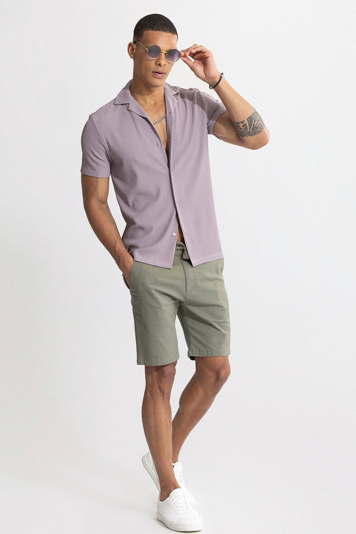 Parallel Rib Purple Shirt