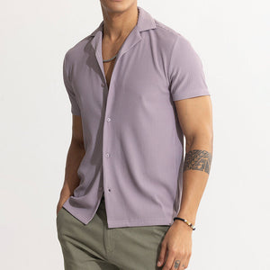 Parallel Rib Purple Shirt