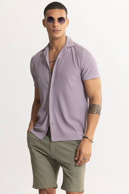 Parallel Rib Purple Shirt