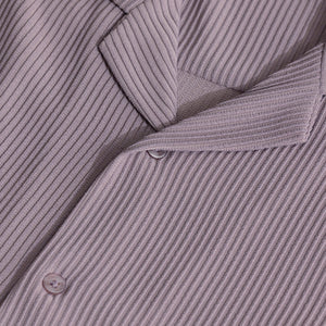 Parallel Rib Purple Shirt