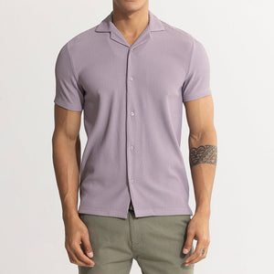 Parallel Rib Purple Shirt