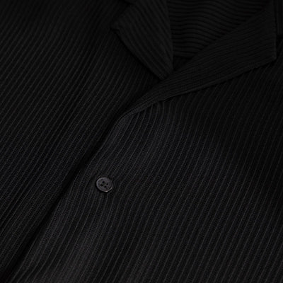 Parallel Rib Black Shirt