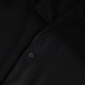 Parallel Rib Black Shirt