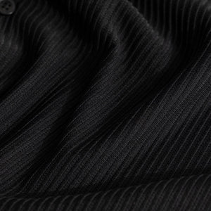 Parallel Rib Black Shirt