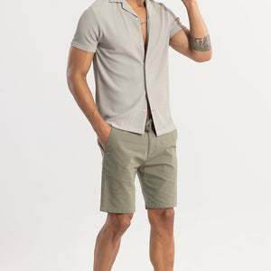 Parallel Rib Cloud Grey Shirt