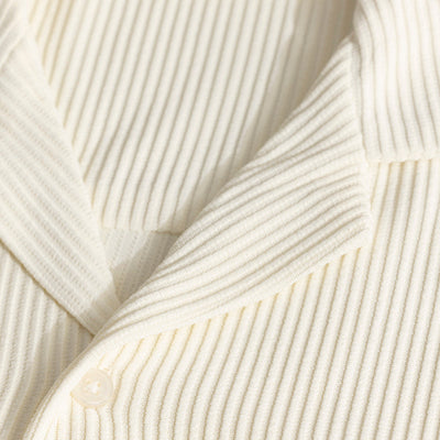 Parallel Rib White Shirt