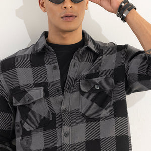 Colossal Checks Grey Shirt