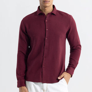 RelaxKnit Maroon Shirt