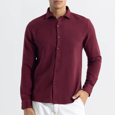 RelaxKnit Maroon Shirt
