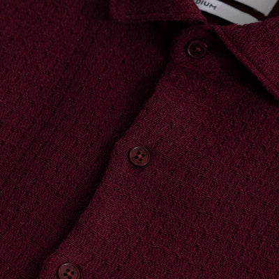 RelaxKnit Maroon Shirt