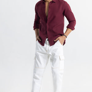 RelaxKnit Maroon Shirt
