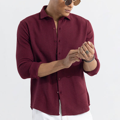 RelaxKnit Maroon Shirt
