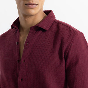 RelaxKnit Maroon Shirt