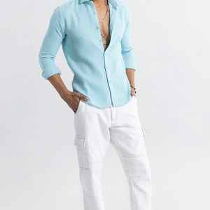 RelaxKnit Sky Blue Shirt
