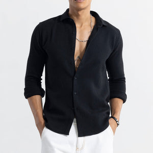 RelaxKnit Black Shirt