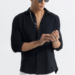 RelaxKnit Black Shirt