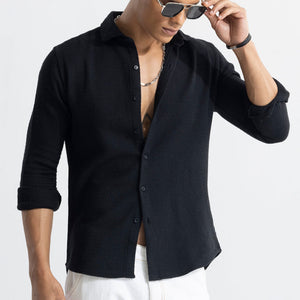 RelaxKnit Black Shirt