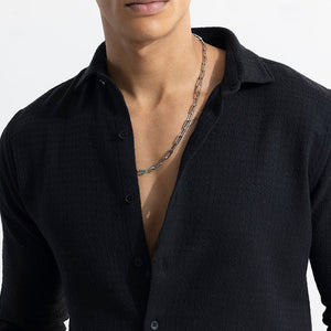 RelaxKnit Black Shirt