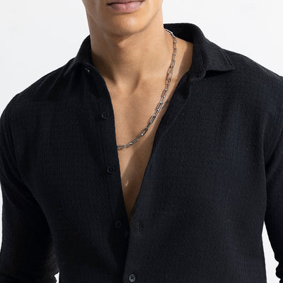 RelaxKnit Black Shirt