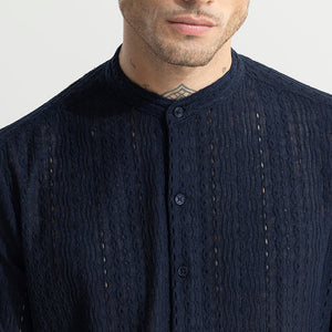 CraftedCanvas Navy Shirt