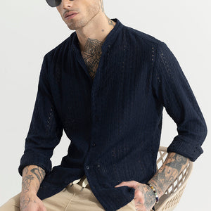 CraftedCanvas Navy Shirt