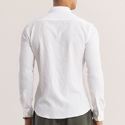 AiryCheck White Seer Sucker Shirt