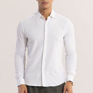 AiryCheck White Seer Sucker Shirt