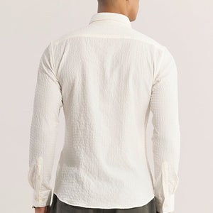 AiryCheck Cream Seer Sucker Shirt