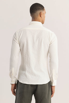 AiryCheck Cream Seer Sucker Shirt