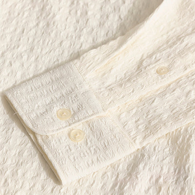 AiryCheck Cream Seer Sucker Shirt