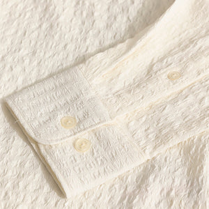 AiryCheck Cream Seer Sucker Shirt
