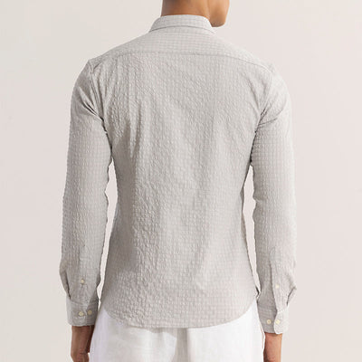 AiryCheck Grey Seer Sucker Shirt