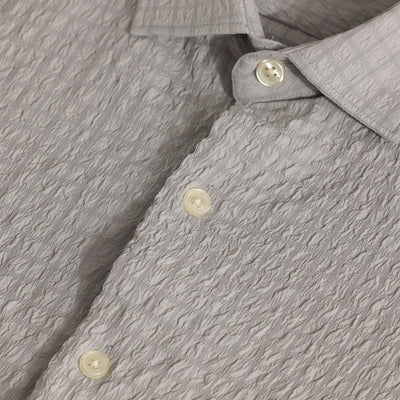 AiryCheck Grey Seer Sucker Shirt